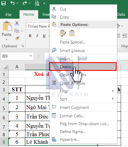 xoa-hang-trong-excel