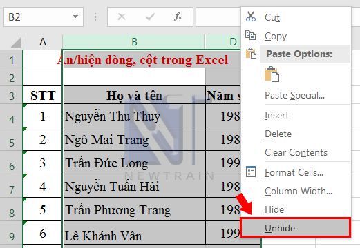 an-hien-dong-cot-trong-excel