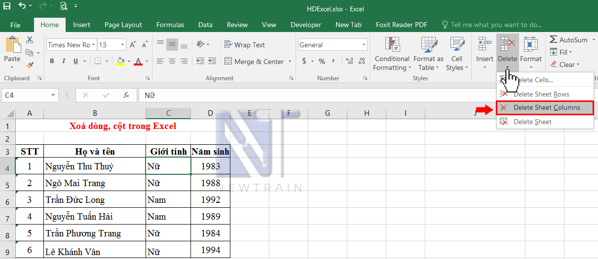 xoa-dong-cot-trong-excel