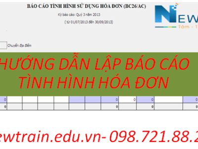 Hướng dẫn lập báo cáo tình hình sử dụng hóa đơn