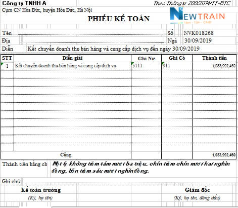 phiếu kế toán tổng hợp là gì? Newtrain sẽ giúp bạn hiểu rõ 