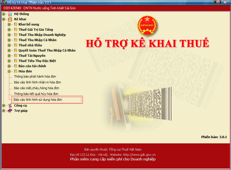 Kê khai thuế và lập báo cáo tài chính - kế toán lập trực tiếp trên phần mềm HTKK
