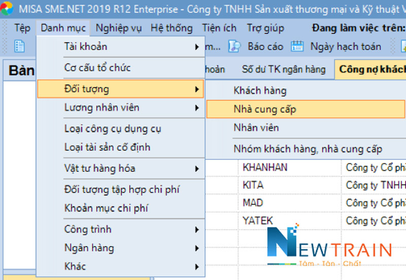 misa khai báo nhà cung cấp