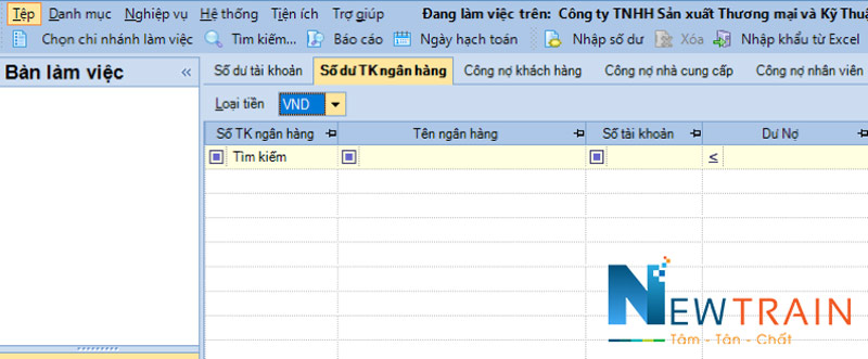 misa chọn số dư tài khoản ngân hàng