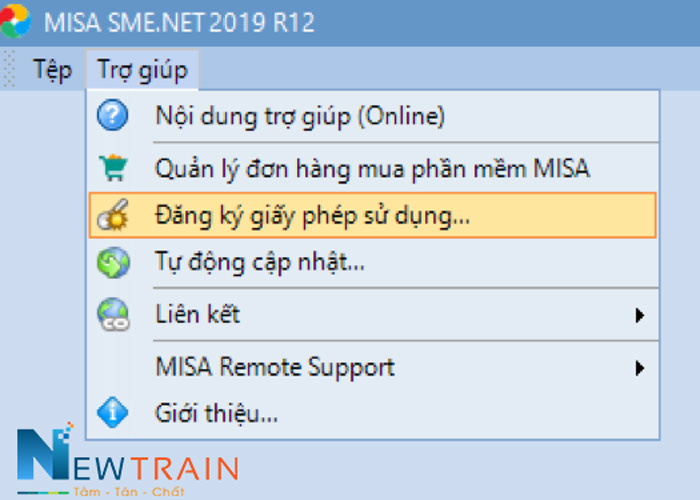 misa đăng ký giấy phép sử dụng