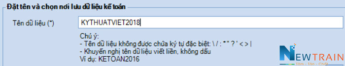 đặt tên dữ liệu misa