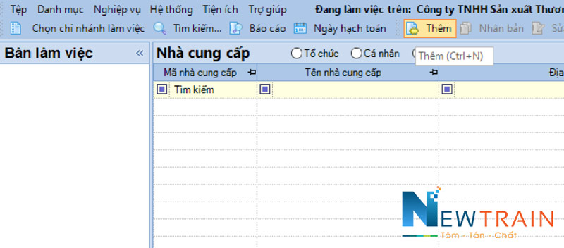 misa thêm nhà cung cấp