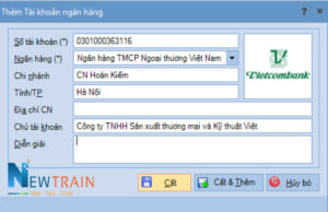 misa thêm tài khoản ngân hàng